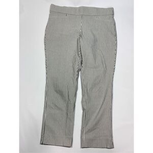 Anne Klein cropped pull on stripe pant size 12